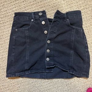 button up jean skirt